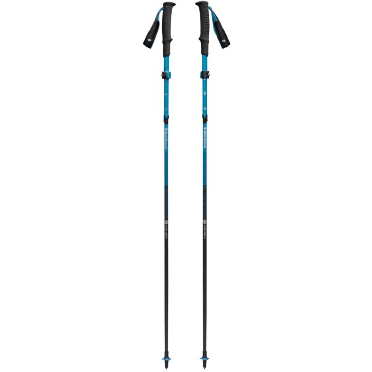 Black Diamond Trekking Poles Distance Carbon FLZ (anthracite/blue, 1 pair, 95-110 cm)