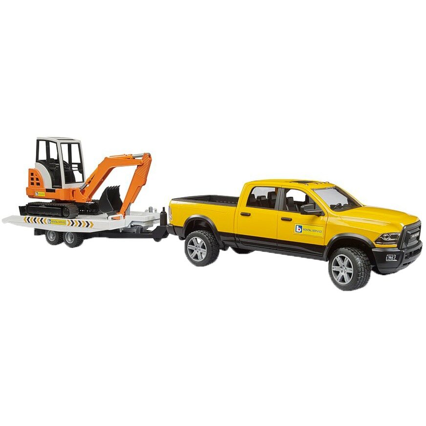 Jucarie RAM Rental Service with mini excavator
