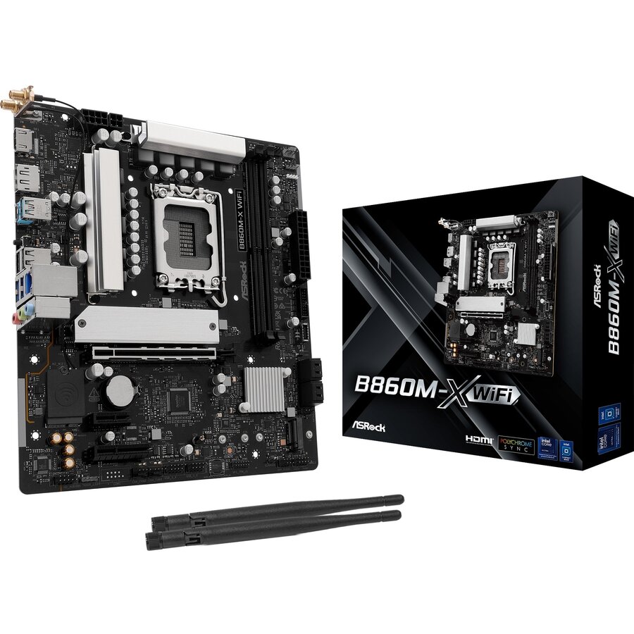 Placa de baza ASRock B860M-X, Intel B860, Socket 1851, mATX - imagine 2