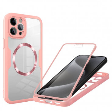 Husa Techsuit MagSafe Apple iPhone 15 Pro ColorVerse 360 Roz