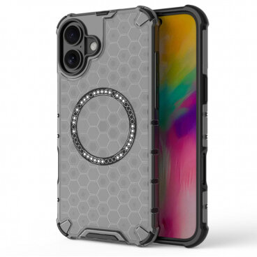 Husa Techsuit MagSafe Apple iPhone 16 HoneyComb Shield Alb — imaginea 2