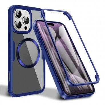 Husa Techsuit MagSafe Apple iPhone 16 Pro ColorVerse 360 Albastru