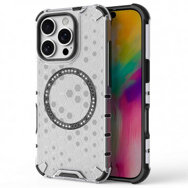 Husa Techsuit MagSafe Apple iPhone 16 Pro HoneyComb Shield Alb