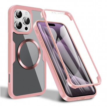 Husa Techsuit MagSafe Apple iPhone 16 Pro Max ColorVerse 360 Roz