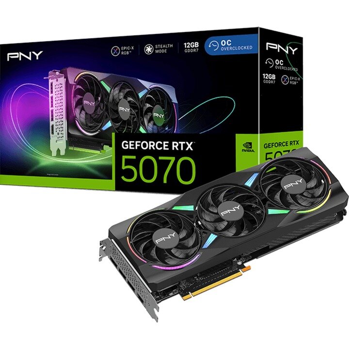 Placa video PNY GeForce RTX 5070 OC 12GB GDDR7 192-bit DLSS 4.0 - imagine 2