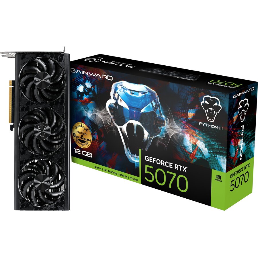 Placa video Gainward GeForce RTX 5070 Python III OC 12GB GDDR7 192-bit DLSS 4.0 - imagine 2