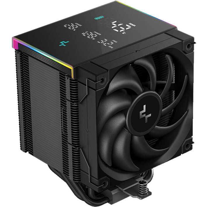 Cooler CPU DeepCool AK500 DIGITAL PRO, iluminare RGB, 120mm, 500 - 1750 rpm (Alb) - imagine 2