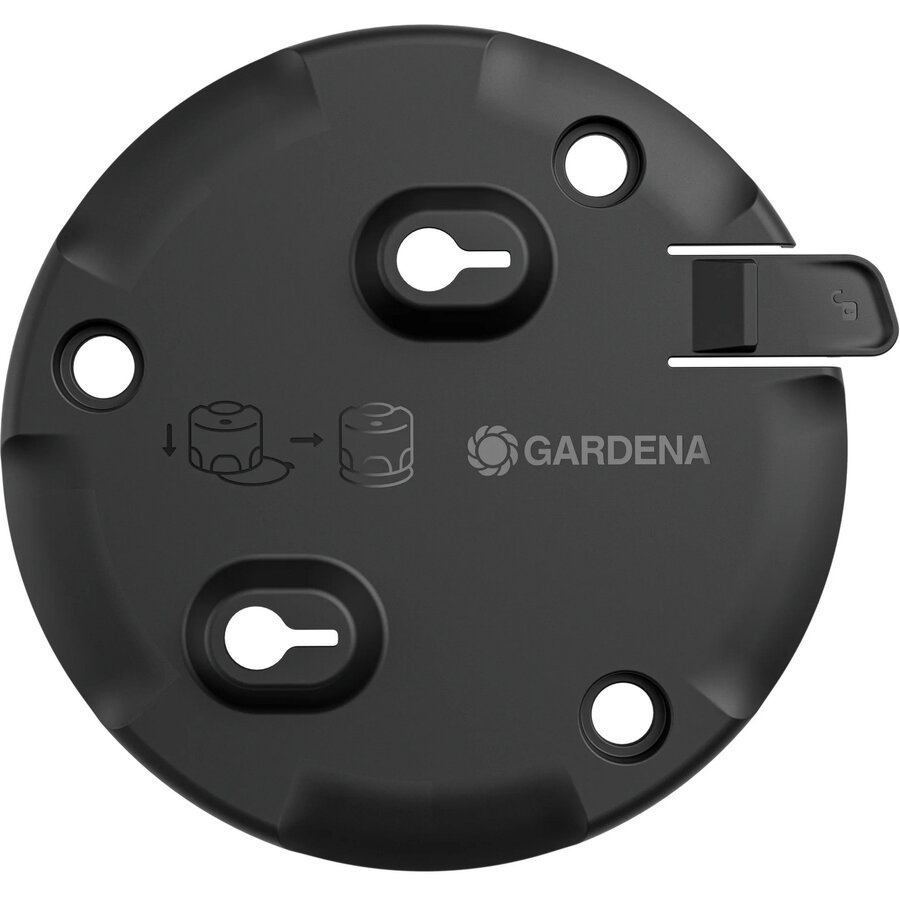 AquaPrecise mounting plate, above ground (black, for AquaPrecise irrigation system)
