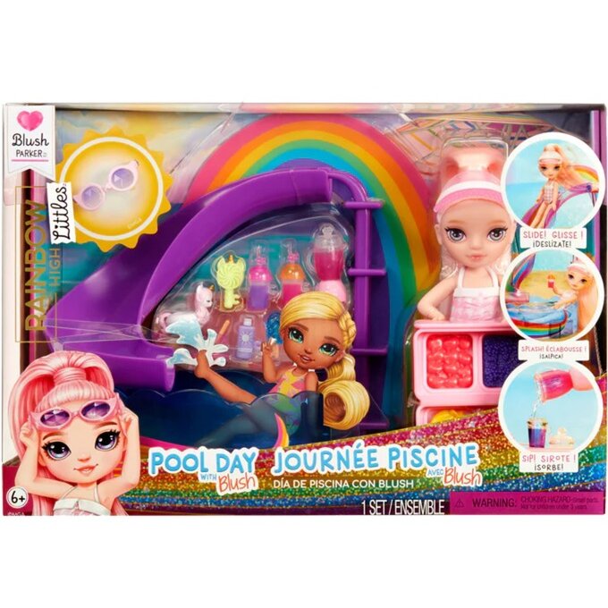MGA Entertainment Rainbow High Little - Pool Day with Blush Playset