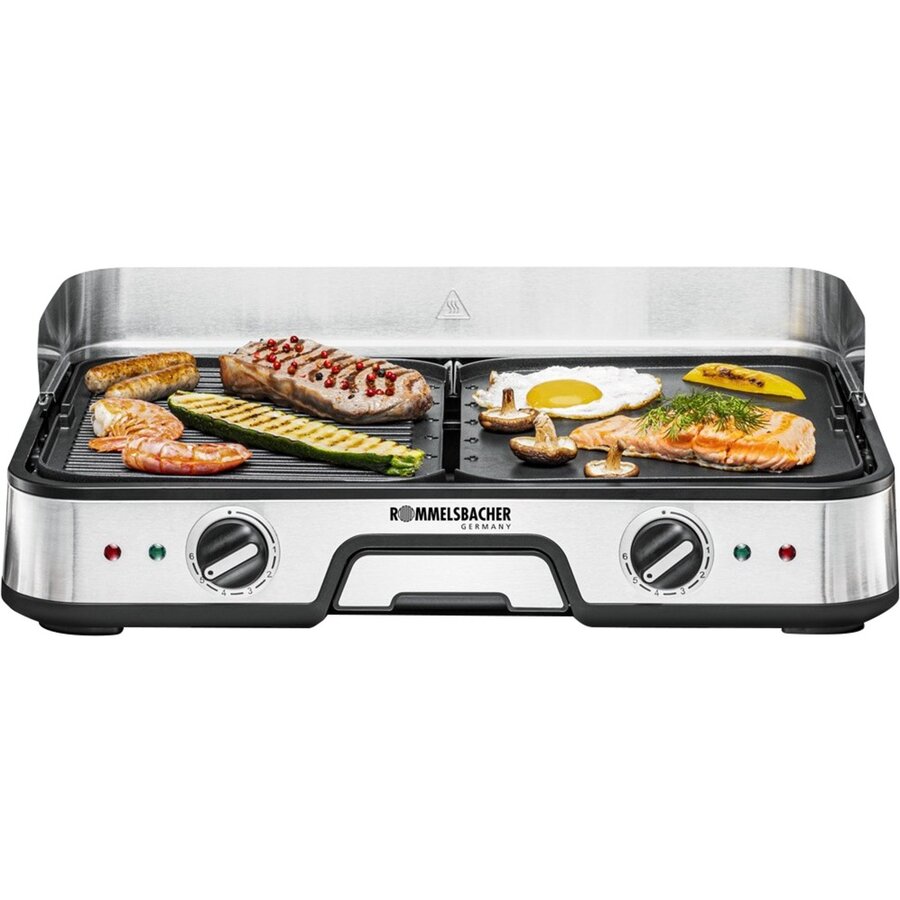 Gratar electric electric grill BBQ 2025 (black/stainless steel 2000 watts)