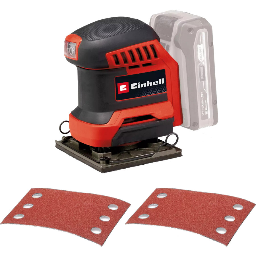 Power X-Change Cordless Hand Orbital Sander TE-OS 18/113 Li-Solo, 18 Volt red/black, without battery and charger