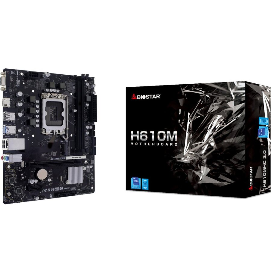 Placa de baza H610MHC 2.0 - Socket 1700 - motherboard black