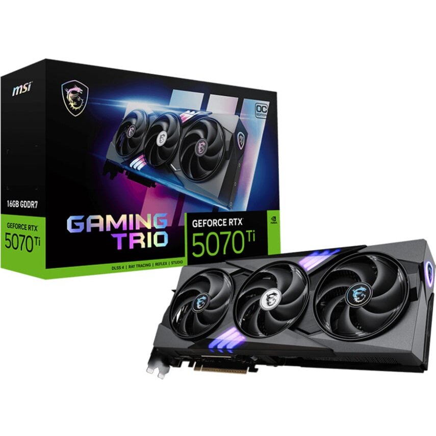 Placa video GeForce RTX 5070 Ti GAMING TRIO OC, graphics card DLSS 4, 3x DisplayPort, 1x HDMI 2.1