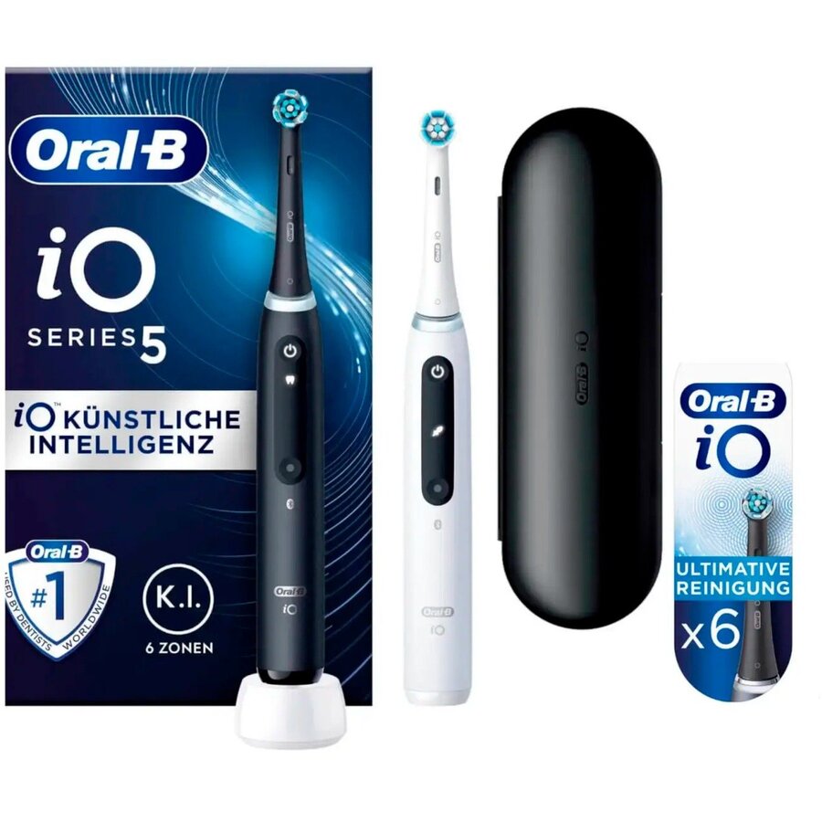 iO Series 5 Duo Electric Toothbrush black/white Matt Black/Quite White incl. 2nd handle