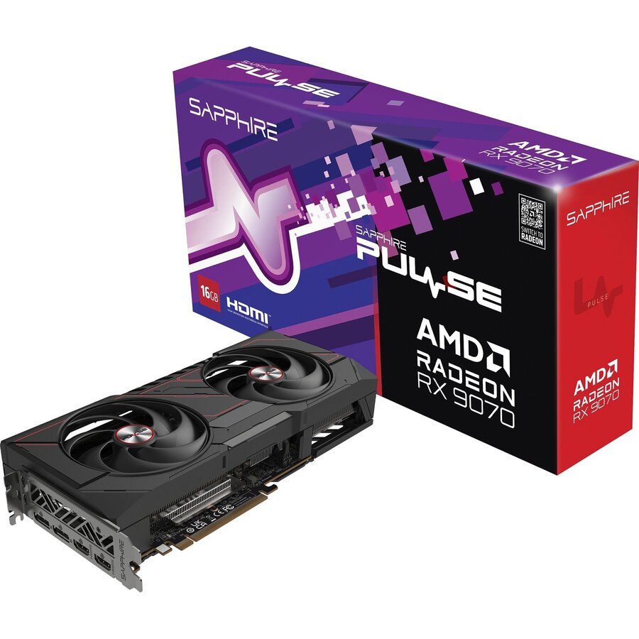 Placa Video PULSE AMD Radeon RX 9070 Gaming 16GB GDDR6 256-bit
