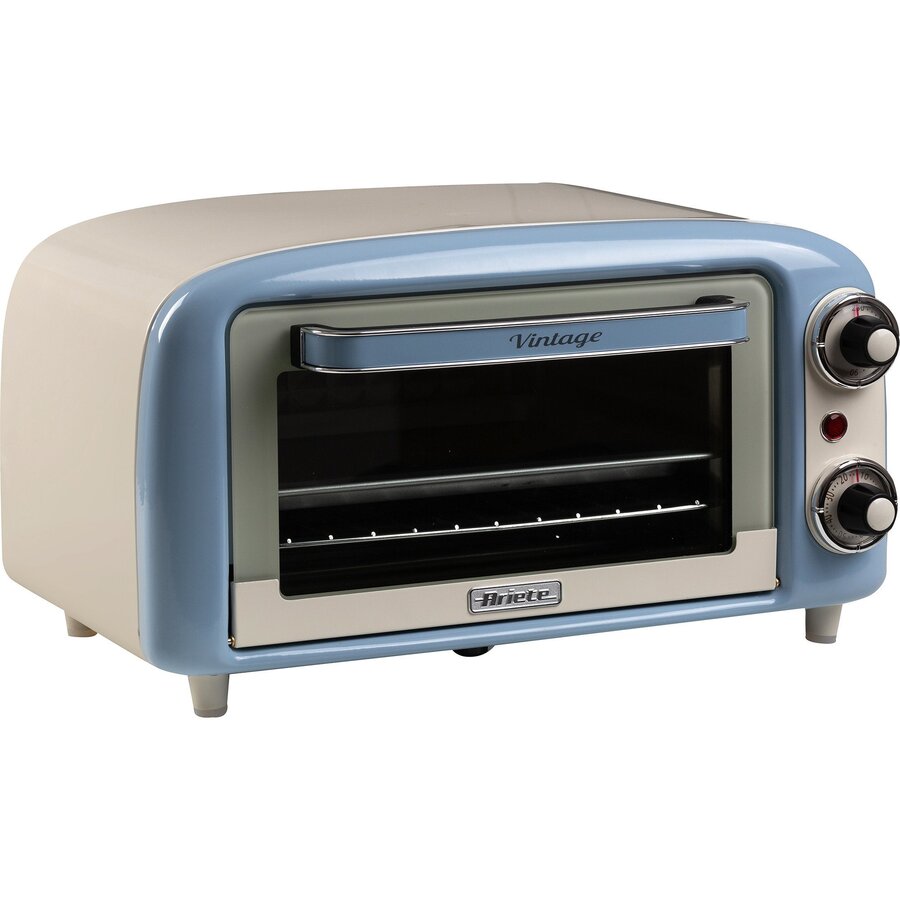 Mini Oven Vintage Blue white/light blue, 800 watts, 10 liters