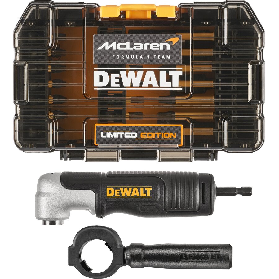 FLEXTORQ bit set DT70782, 33 pieces, in McLaren design including angle attachment with base head and handle, in TOUGH CASE