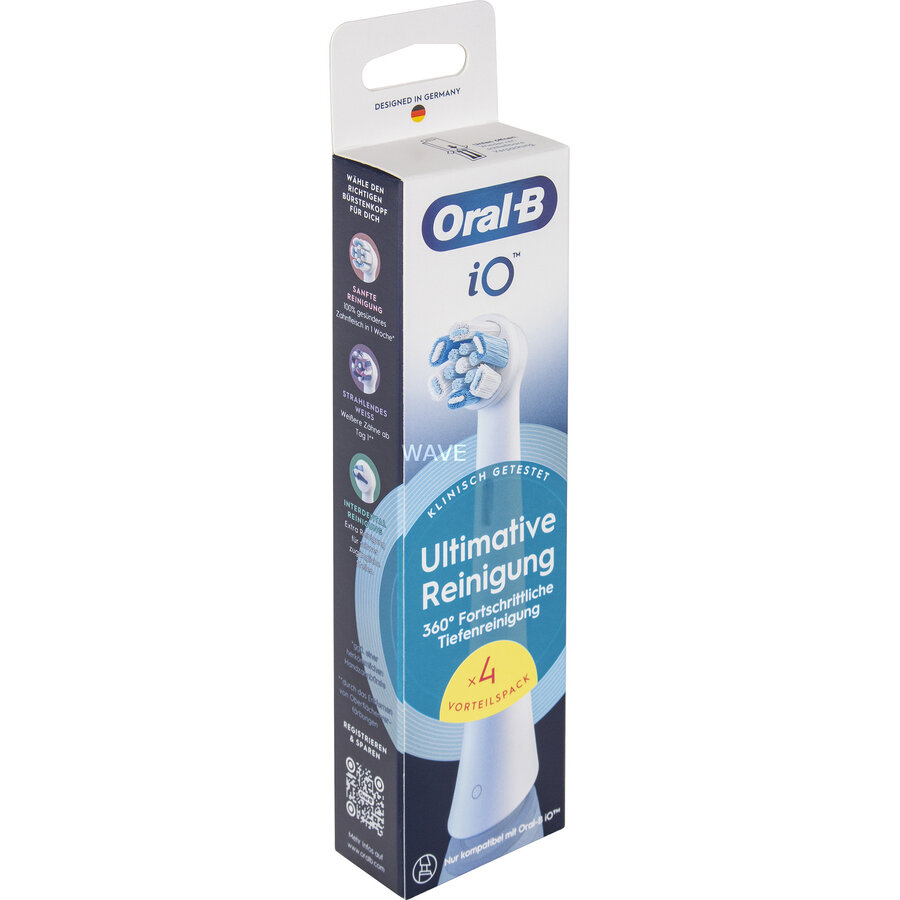 iO Ultimate Cleaning 4-pack, white brush heads
