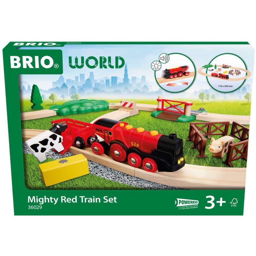 BRIO World World Red Lola Farm Train Set, Railway