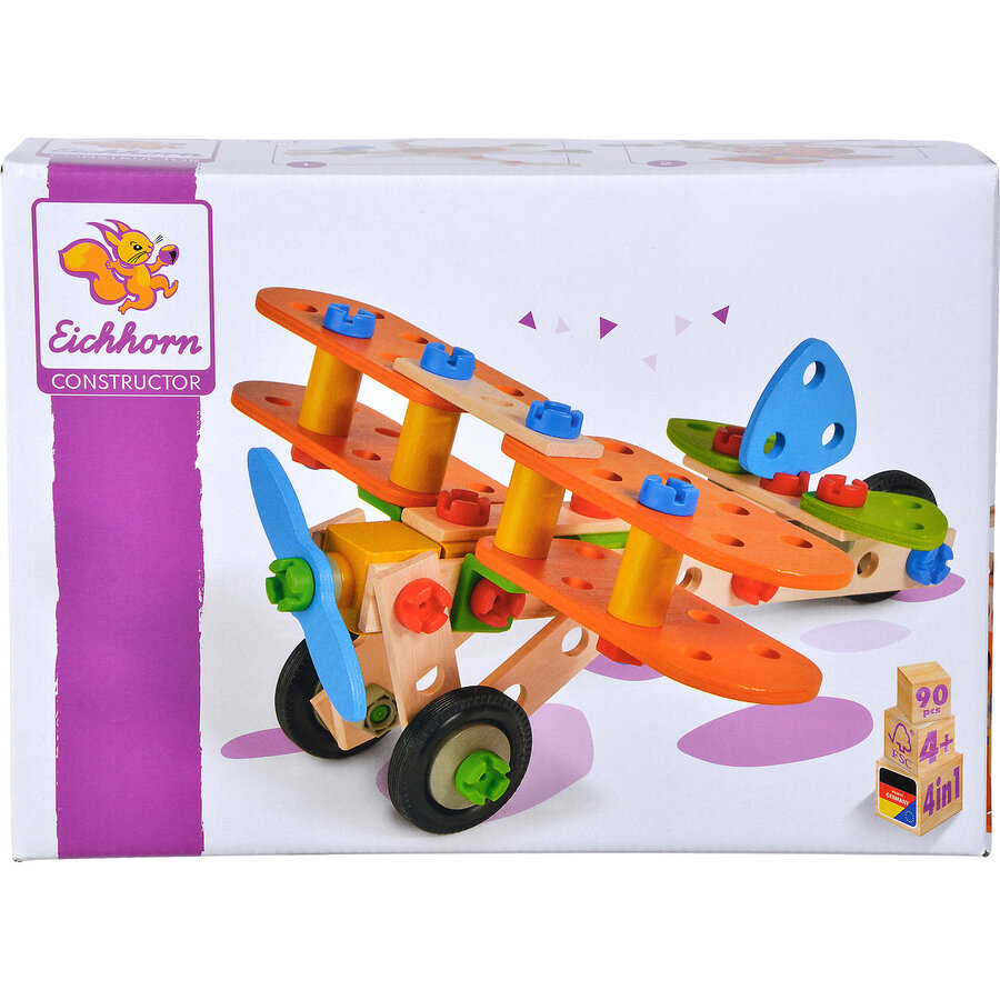 Eichhorn Constructor Biplane, construction toy 85 pieces