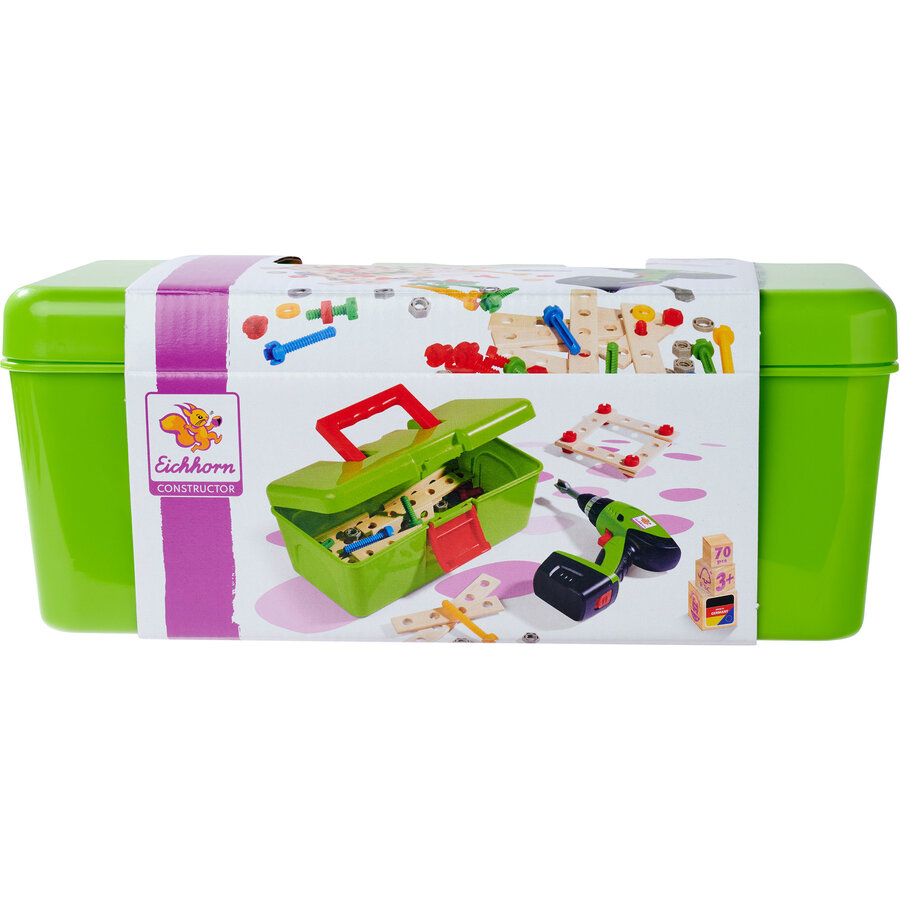 Eichhorn Constructor tool box, construction toy 70 pieces