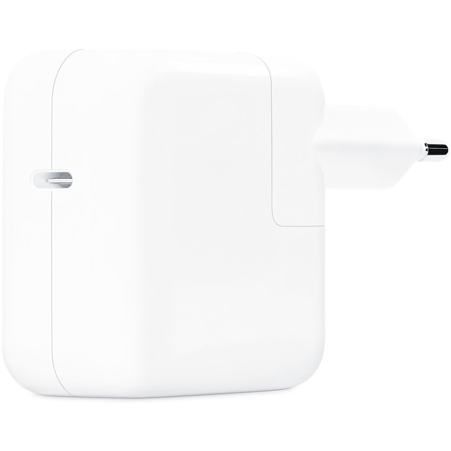 Incarcator laptop Apple MW2G3ZM/A, 30W, USB-C (Alb) - imagine 2