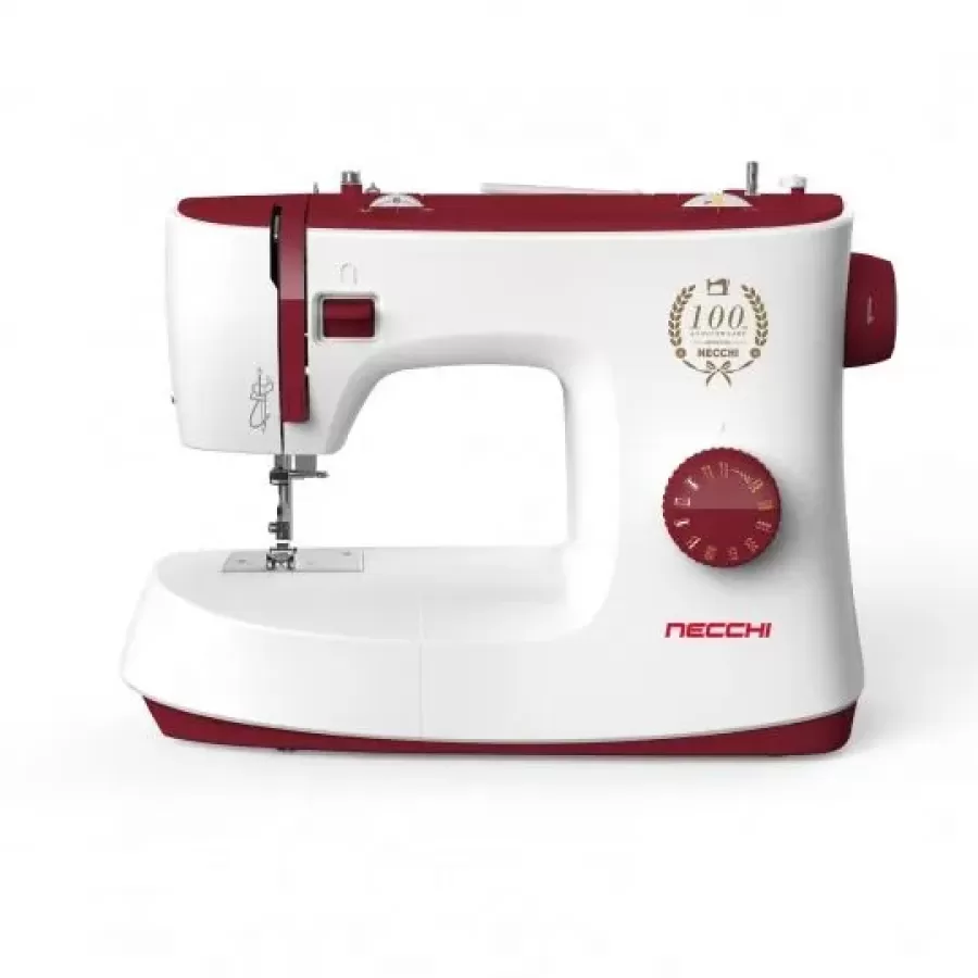 Mașina de Cusut Mecanica Necchi K417A 17 Programe de Cusături Butoniera Automata in 4 Pași Alb/Rosu
