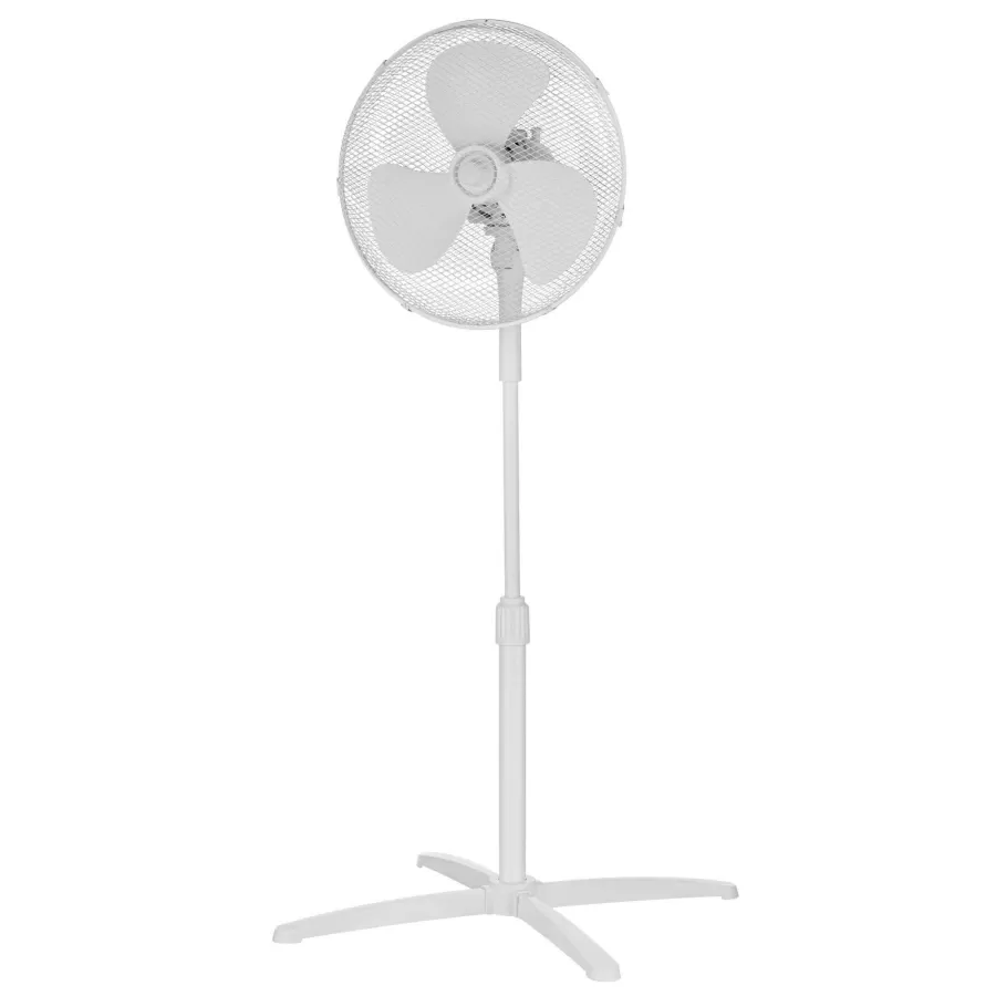 Ventilator cu Picior Midea FS40-21M 3 Trepte Putere Înălțime Reglabilă Baza Stabilă 40W Alb