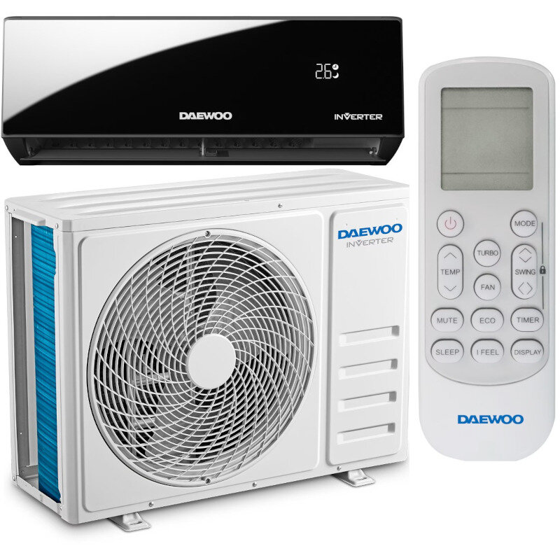 Aparat Aer Conditionat DAC-12PROBK 12000BTU Inverter Functie WI-FI Clasa A++ Kit Instalare Inclus (fara Console) Filtru cu Ioni de Ag Autocuratare Negru