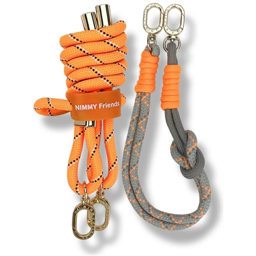 Cool&amp;Cute 2.0 Crossbody si Handstrap, Portocaliu/Gri