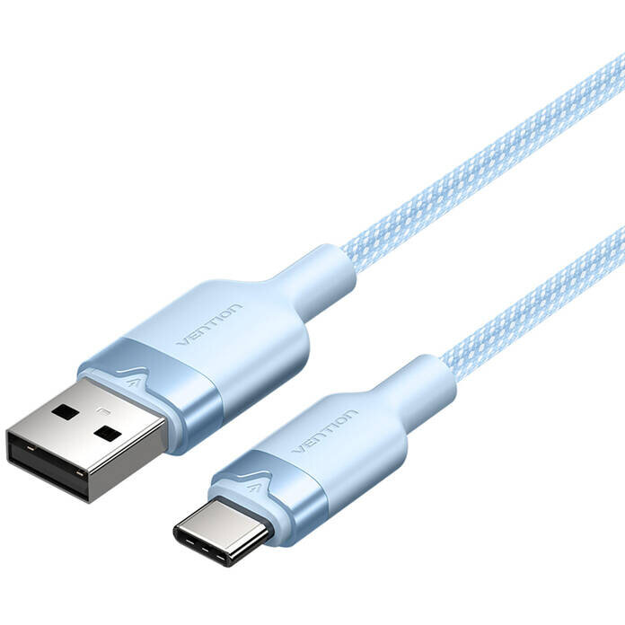 Cablu pentru incarcare si transfer de date Vention CTNLH, USB/USB-C, 3A, 2m, Albastru - imagine 2