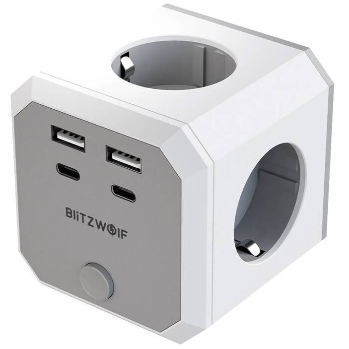 Incarcator BW-EC2, 4x AC, 2x USB, 2x USB-C, Alb