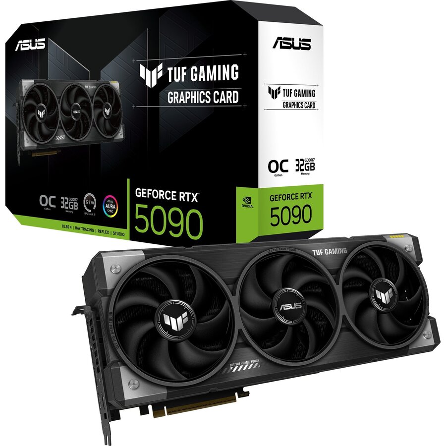 Placa video GeForce RTX 5090 TUF GAMING OC, graphics card DLSS 4, 3x DisplayPort, 2x HDMI 2.1