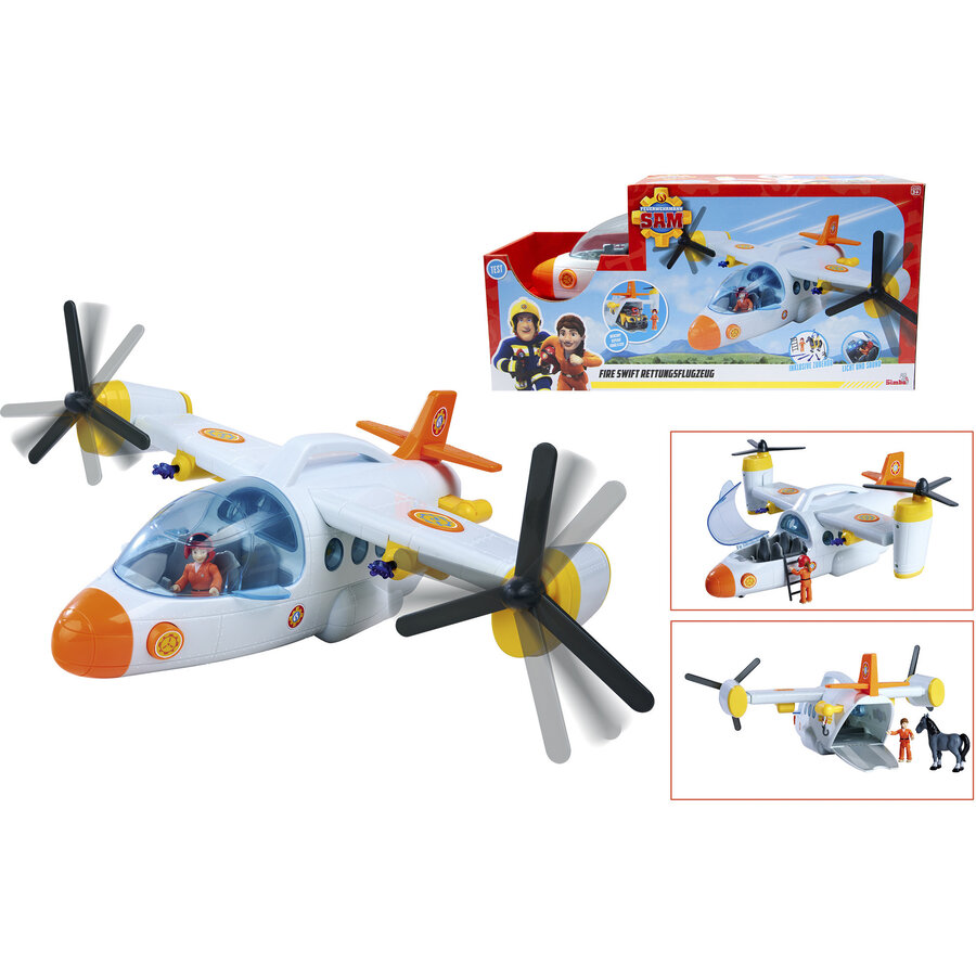 Simba Fireman Sam Fire Swift Rescue Plane, Toy Vehicle