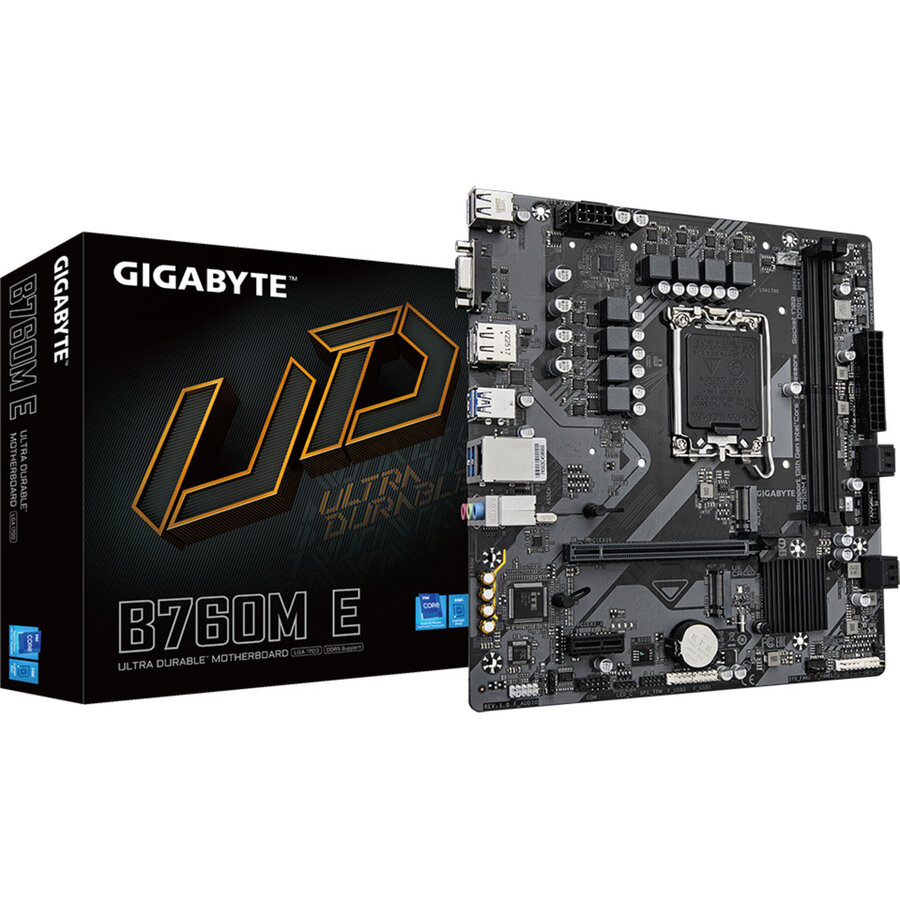 Placa de baza GIGABYTE B760M H DDR4, Intel B760, LGA 1700, mATX - imagine 2