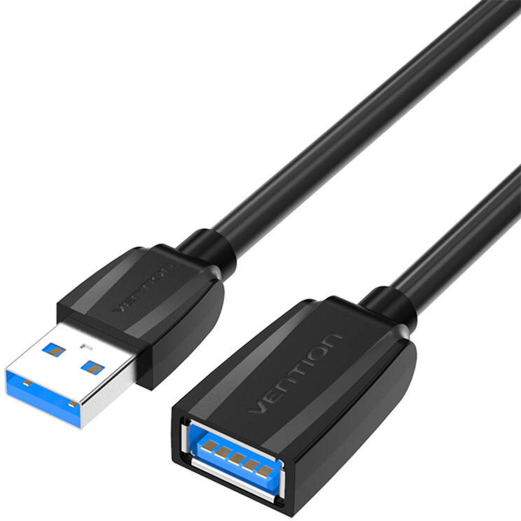 Cablu de date VAS-A45-B300, USB 3.0 tata la USB mama, 1m, Negru