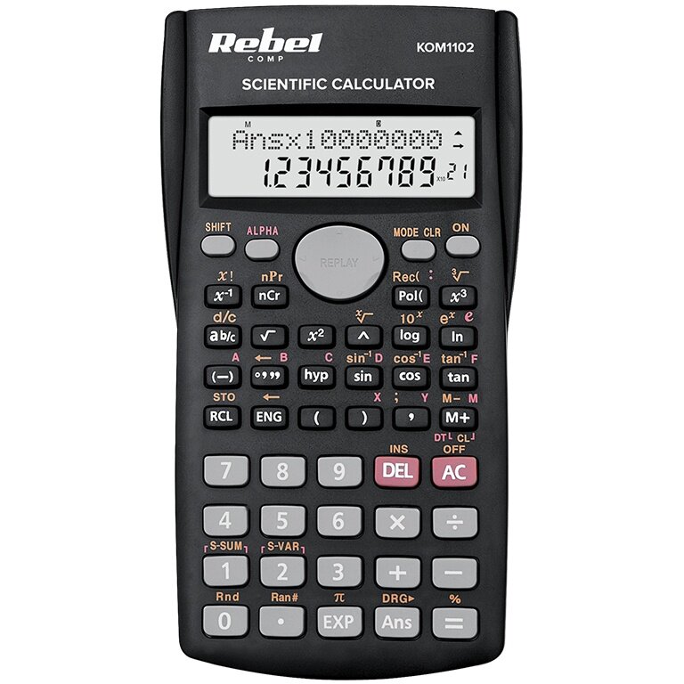 Calculator de Birou Stiintific SC-200 (KOM1102) Afisaj pe 2 Linii Negru