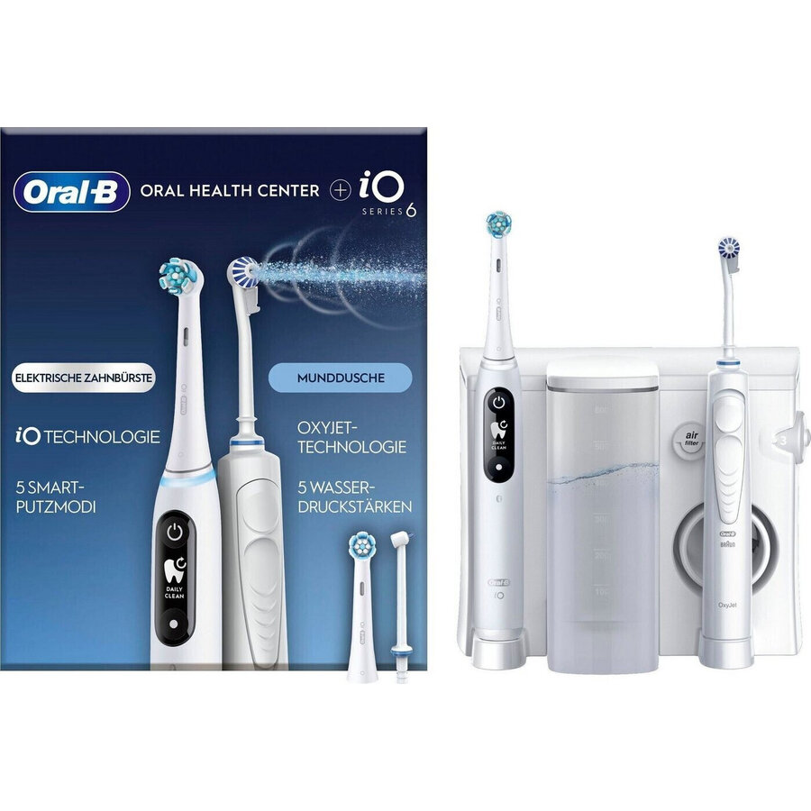 Oral-B iO6 & OxyJet Adult Rotating-oscillating toothbrush White