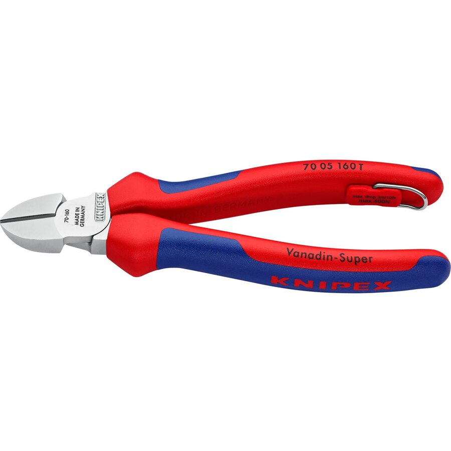 side cutters 70 05 160, cutting pliers (red/blue, length 160mm)