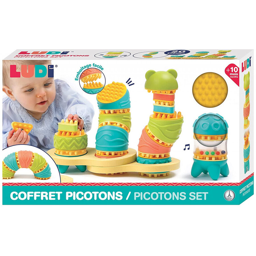 Set de Constructie PICOTON 20 Piese 10 Luni+ Multicolor