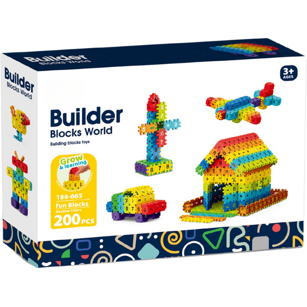 Set de Constructie Micutul Matematician 200 Piese 3 Ani+ Multicolor