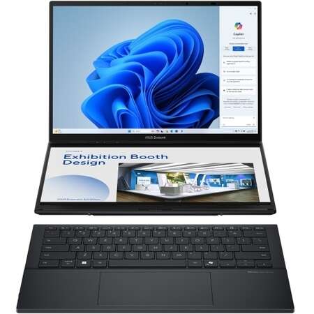 Laptop ASUS Zenbook Duo 14 OLED 14 inch Intel Core Ultra 7 255H 32GB 1TB SSD Windows 11 Pro Inkwell Gray