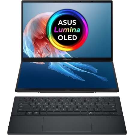 Laptop ASUS Zenbook Duo 14 OLED 14 inch Intel Core Ultra 7 255H 32GB 1TB SSD Windows 11 Pro Inkwell Gray