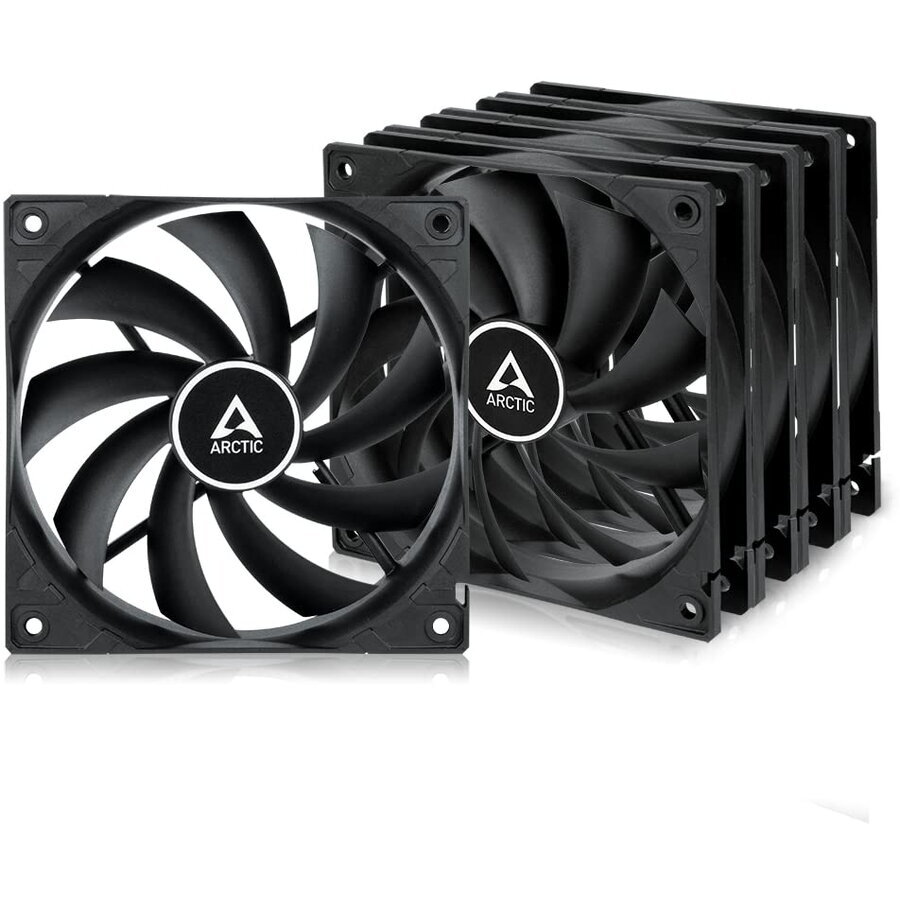 Set Ventilatoare F12 PWM 230 - 1350Rpm 5 Bucati Negru