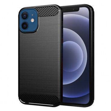Husa Techsuit Apple iPhone 12 / 12 Pro Carbon Negru
