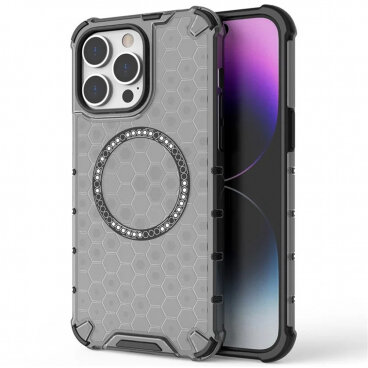 Husa Techsuit MagSafe Apple iPhone 14 Pro HoneyComb Shield Alb