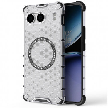 Husa Techsuit MagSafe OnePlus Nord 4 HoneyComb Shield Alb