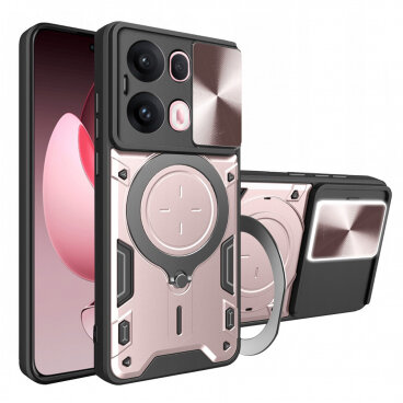 Husa Techsuit Oppo Reno13 Pro CamGuard Pro Roz Auriu