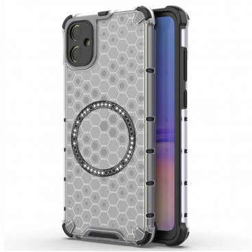 Husa Techsuit MagSafe Samsung Galaxy A05 A055 HoneyComb Shield Alb