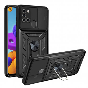 Husa Techsuit Samsung Galaxy A21s A217 CamShield Negru